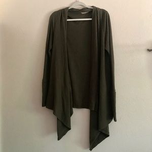 Sweet Romeo Long Olive Green Cardigan